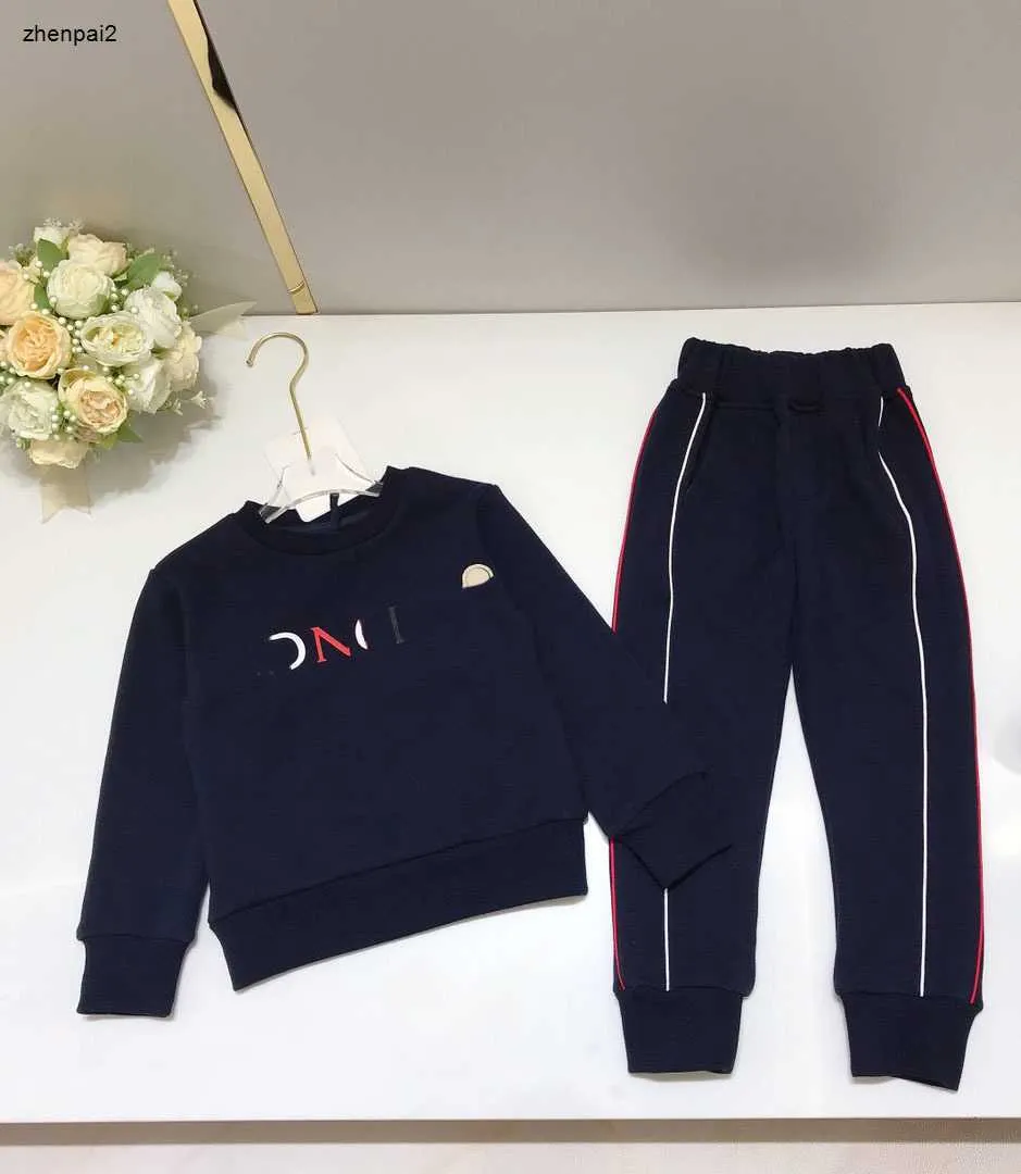 Luxe baby trainingspakken merkkleding voor kinderen maat 100-150 kleurrijke letter logo afdrukken peuter hoodies en joggingbroek december05