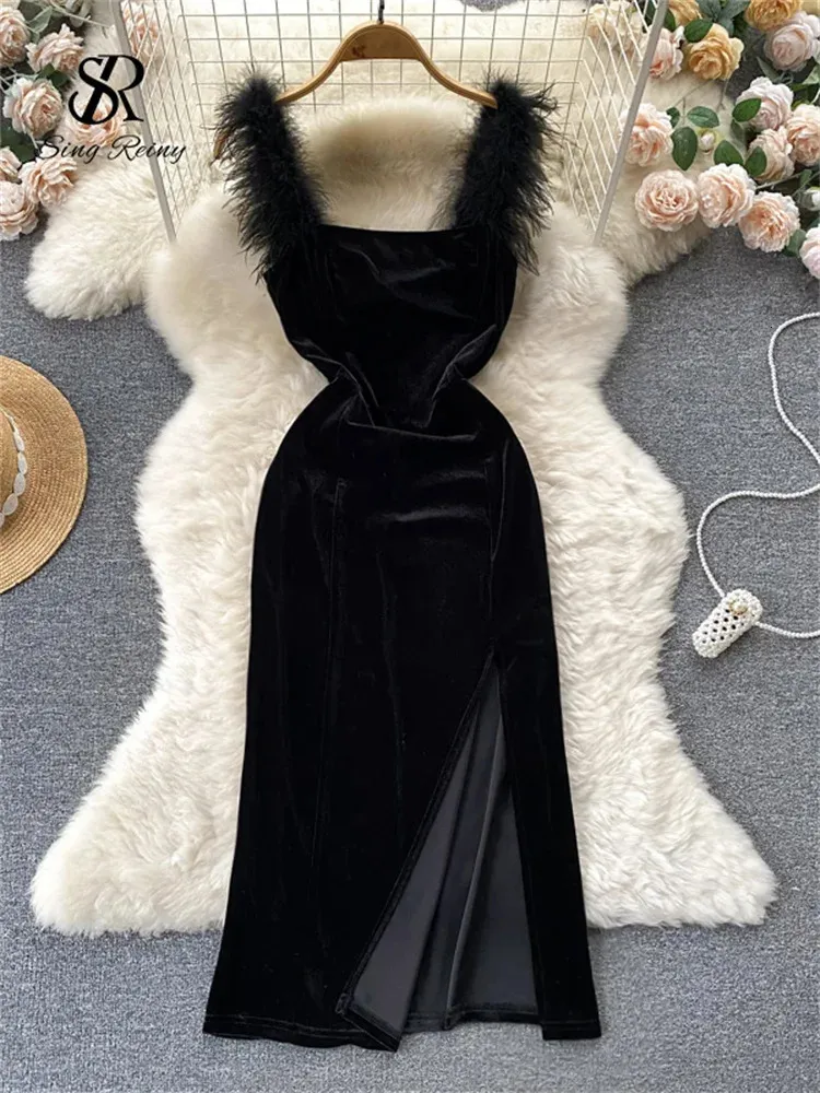 velvet backless bodycon dress Dressime Bodycon Spaghetti Straps Velvet Short/Mini Homecoming Dress W –  dressime main image 1