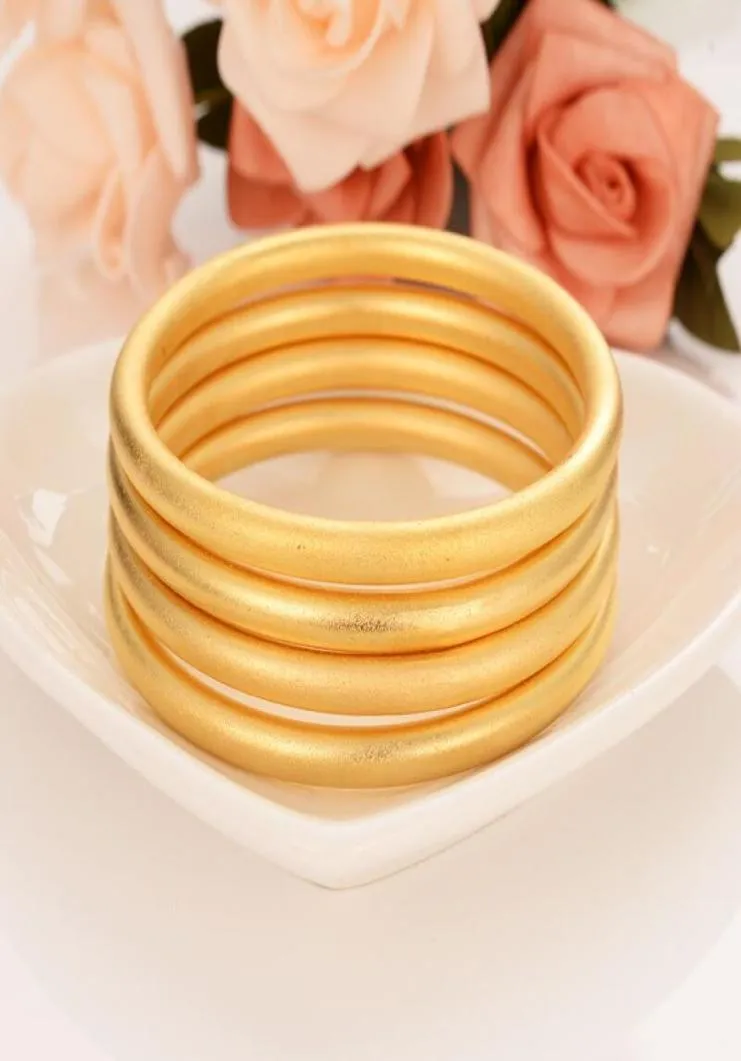 24 K Fine Gold GF Dubai Bracelet Africa Arabアイテム4ピース全体のファッションDubai研磨吹きBangle Jewelry4319437を組み立てる