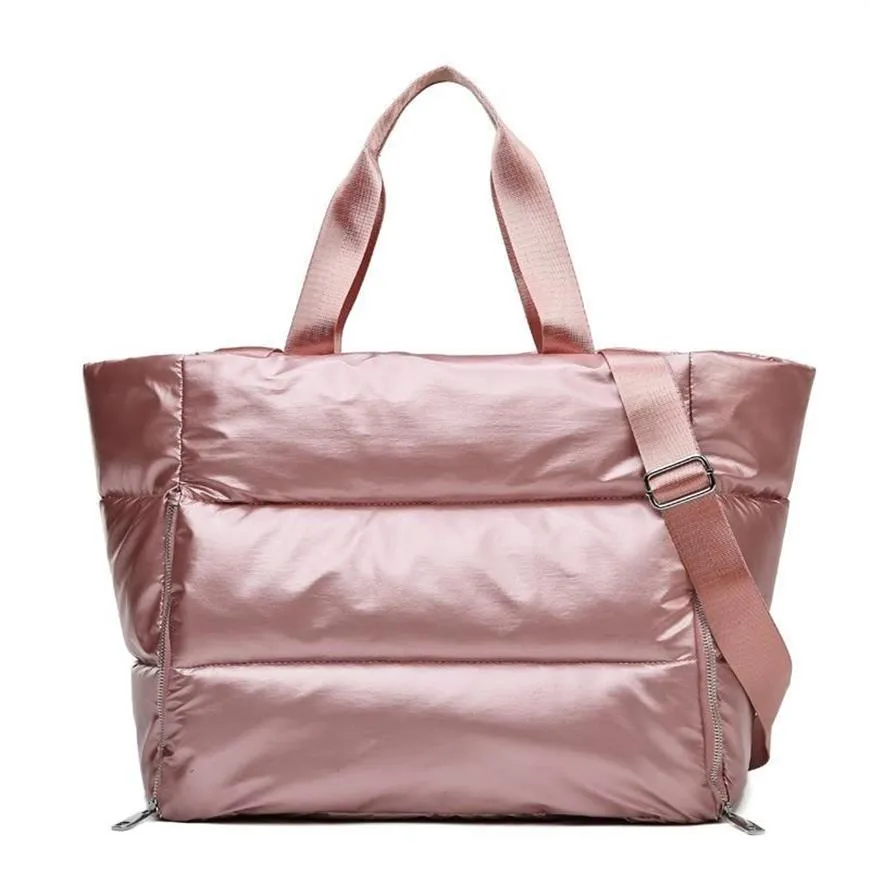 Kobiety Pink Yoga Mat Bag Waterproof Sport Gym Swimming Fitness Torebka Big Weekend Travel Bagage Bagage Bolsa Duffel Bags280d