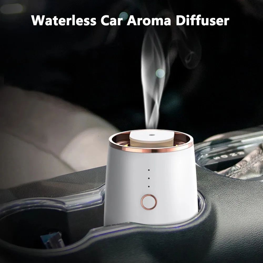 Essential Oils Diffusers Waterless Car Arom Diffuser USB Essential Oil Diffuser Office Desktop Portable Electric For Spa Home Air Freshener 231213