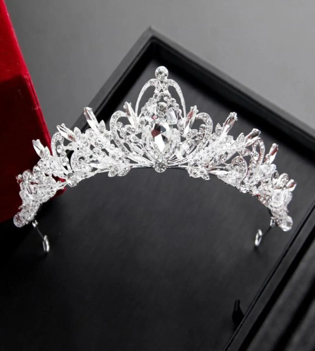Luxe barokke glanzende kristallen prinses tiara en kroon elegante sprankelende strass bruids bruiloft hoofdband meisjes feestsieraden4466542