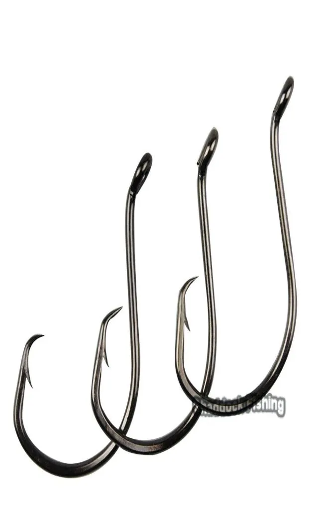 Fishing hooks 150 180pcsbox 7384 2X Strong Custom Offset Sport Circle Hooks Sharp Black High Carbon Steel Octopus Fishing Hook7572760