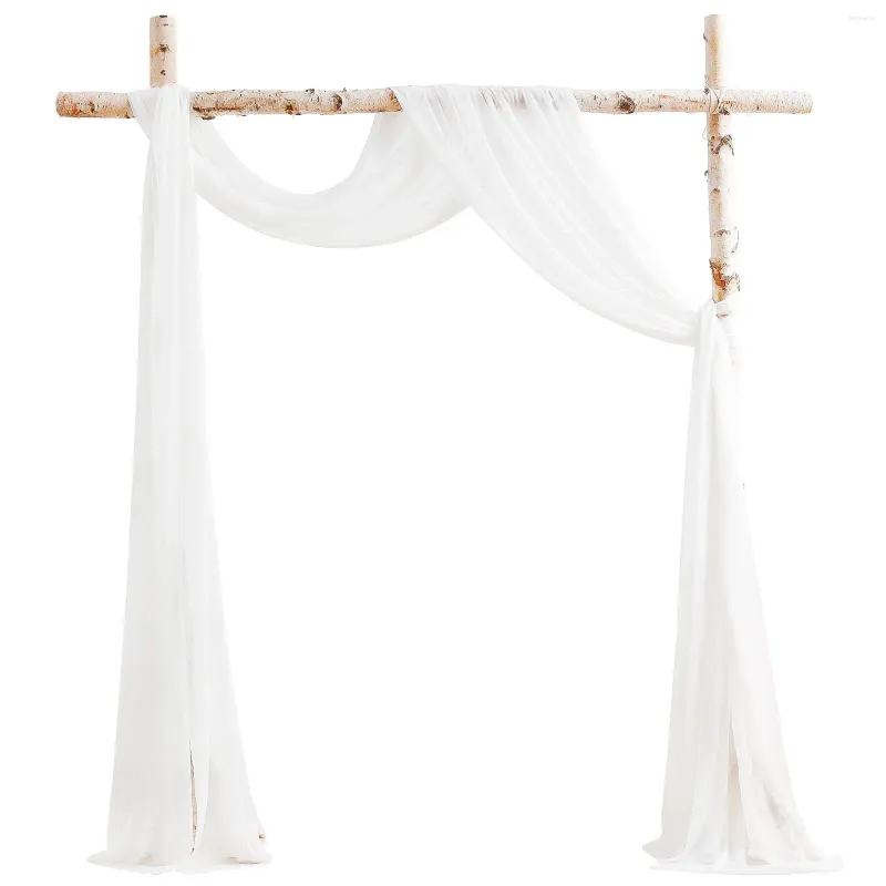 Rideaux pour arc de mariage, panneaux en tissu, draperies en mousseline de soie, décoration de cérémonie et de réception, 1 paquet