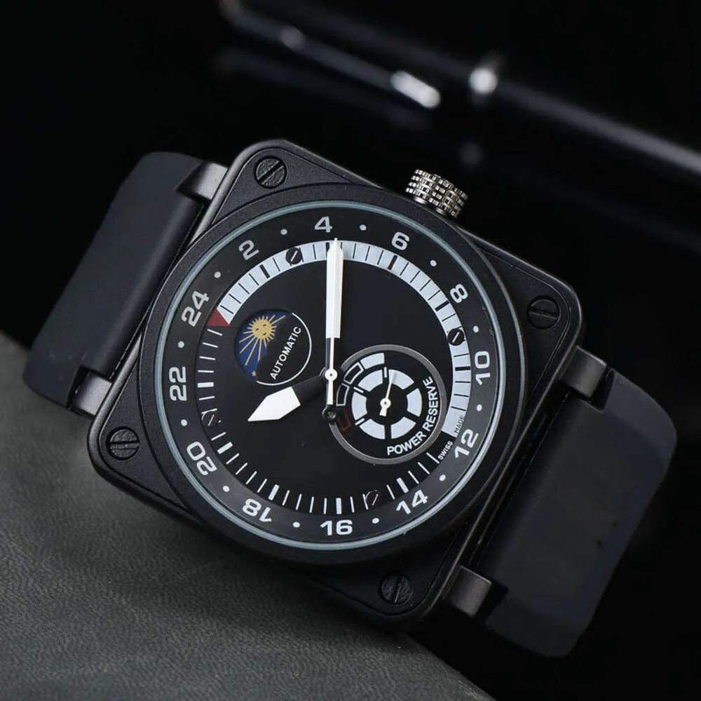 Fashion luxury designer BR Beller New mens Wristwatches Sport Rubber Strap Men Automatic Men's Star Series Fully Mechanical Home Silicone Tape Watch