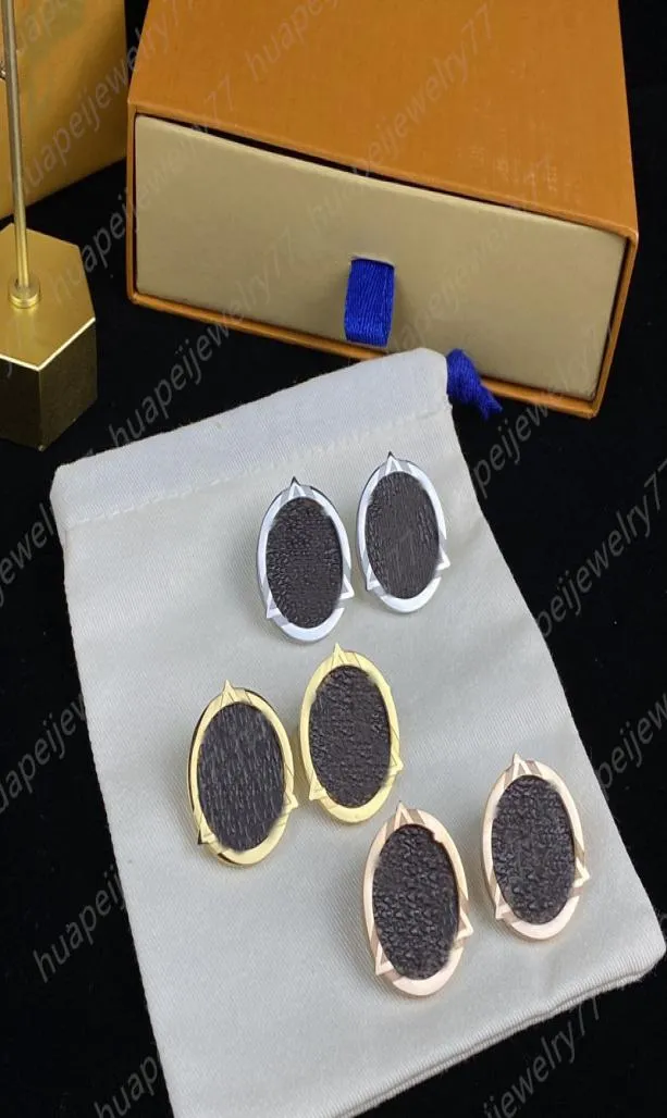 Jewelry Stud Earrings Designers Loves Earring Women GoldSilverRose Gold Hardware Engraved V Initials Design Jewelrys5557086