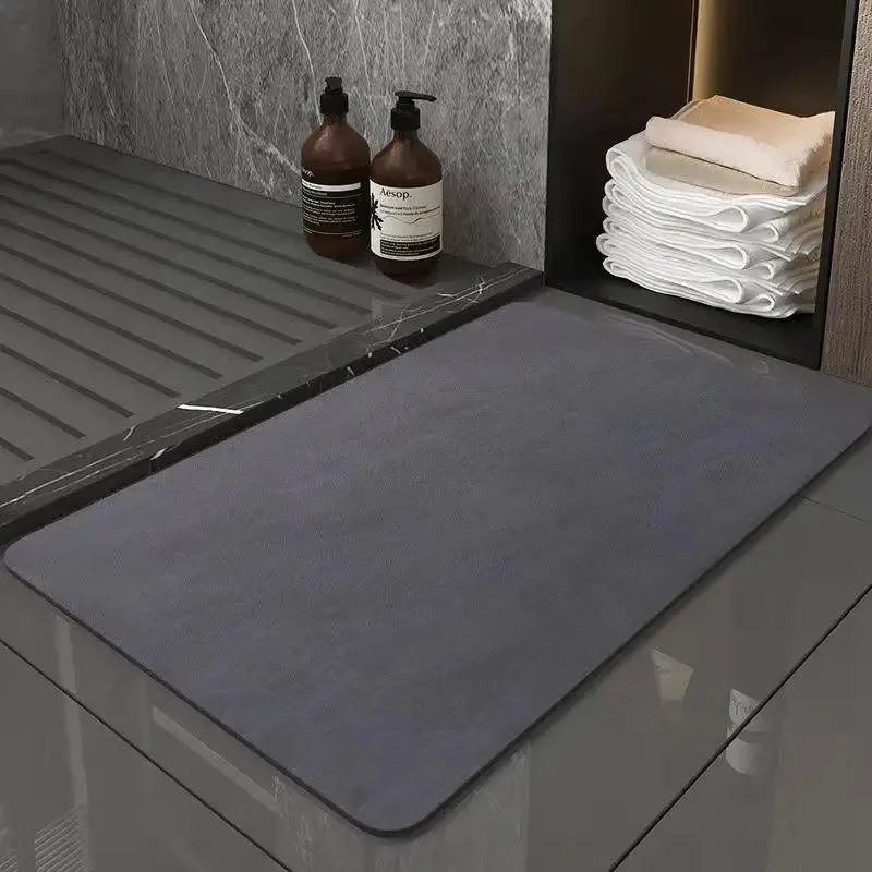 Bath Mats Diatom Mud Pads Absorbent Quick-drying Pads Bathroom Door Mats Bathroom Toilet Diatomite Non-slip Bathroom Floor Mats Drying Mat 231212