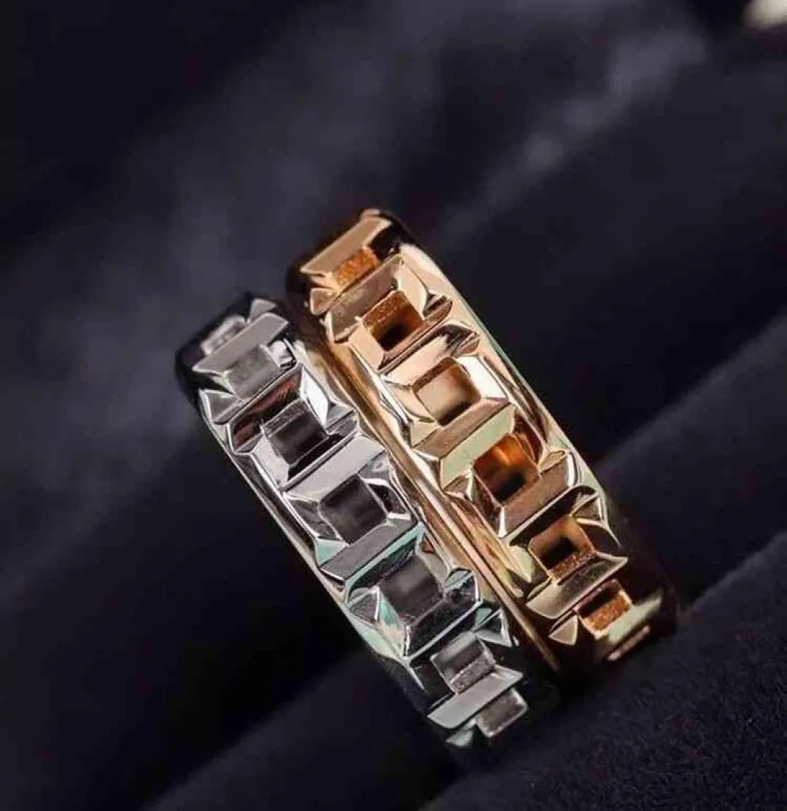 Ti ffany 2022 Men and Women double Ring 925 Sterling Silver Plated 18K Gold Xiao Zhan039s同じワイドホローリングスムース4015524の販売