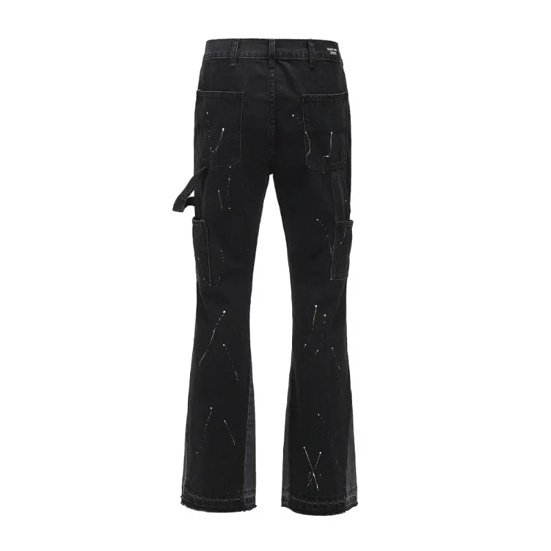 Men's Y2K Jeans Baggy Hip Hop Ripped Design Denim Trousers