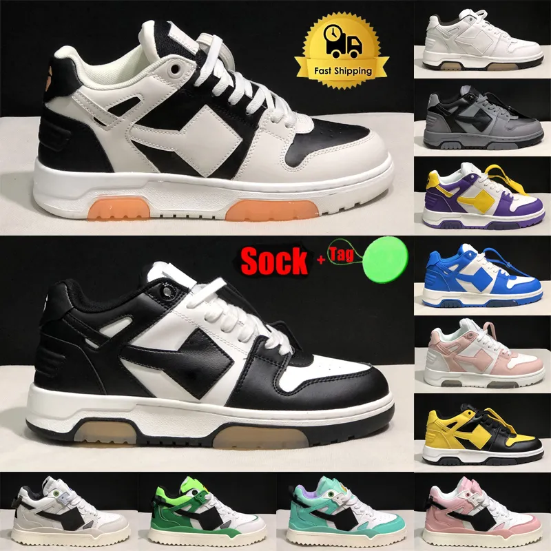 out of office sneaker Designer Vrijetijdsschoenen Lage top Zwart Wit Blauw Groen Rood Roze Platte leren sneakers Straat Outdoor Gym Hardlopen Wandelen Dames Heren Trainers