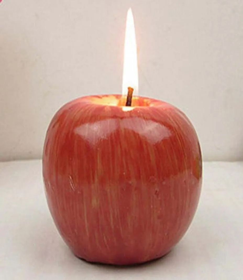 Candele profumate alla frutta a forma di mela rossa completamente nuove, decorazioni per la famiglia, feste di matrimonio, compleanni, benvenuto festivo 2996327