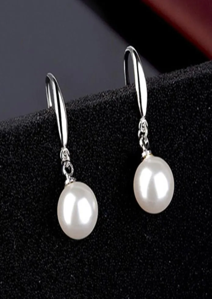 Orecchini di perle originali in argento sterling 925 per le donne oorbellen brincos pendientes2482890