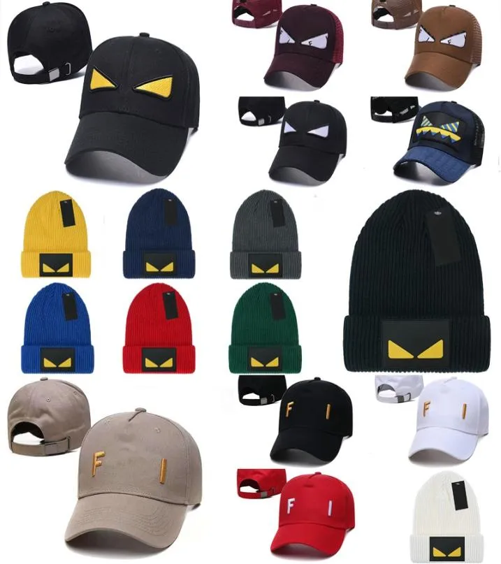 Projektanci Snapbacks Ashion Street Black Balls czapka czapka dla mężczyzny Kobieta Regulowane czapki duże oczy Knitte Hats2348210