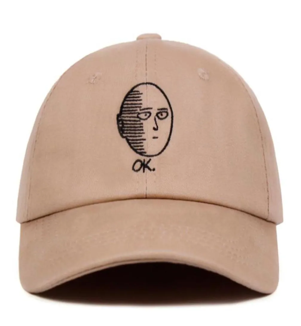 ONE PUNCHMAN Papa Hoed 100 Katoen Saitama baseball cap Anime fan borduurwerk grappige Hoeden voor Vrouwen Mannen ok Man One Punch Man94042938604727