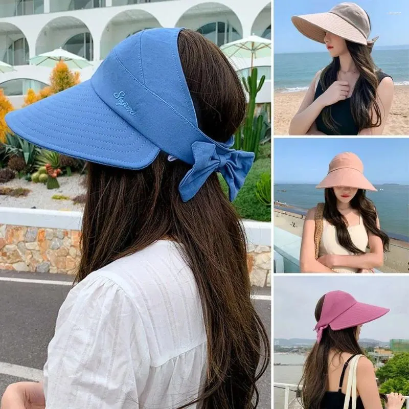 Cappelli a tesa larga Grondaia grande Ombrellone Vuoto Cappello a cilindro Donna Protezione solare Cento prendi copertura Viso Pescatore