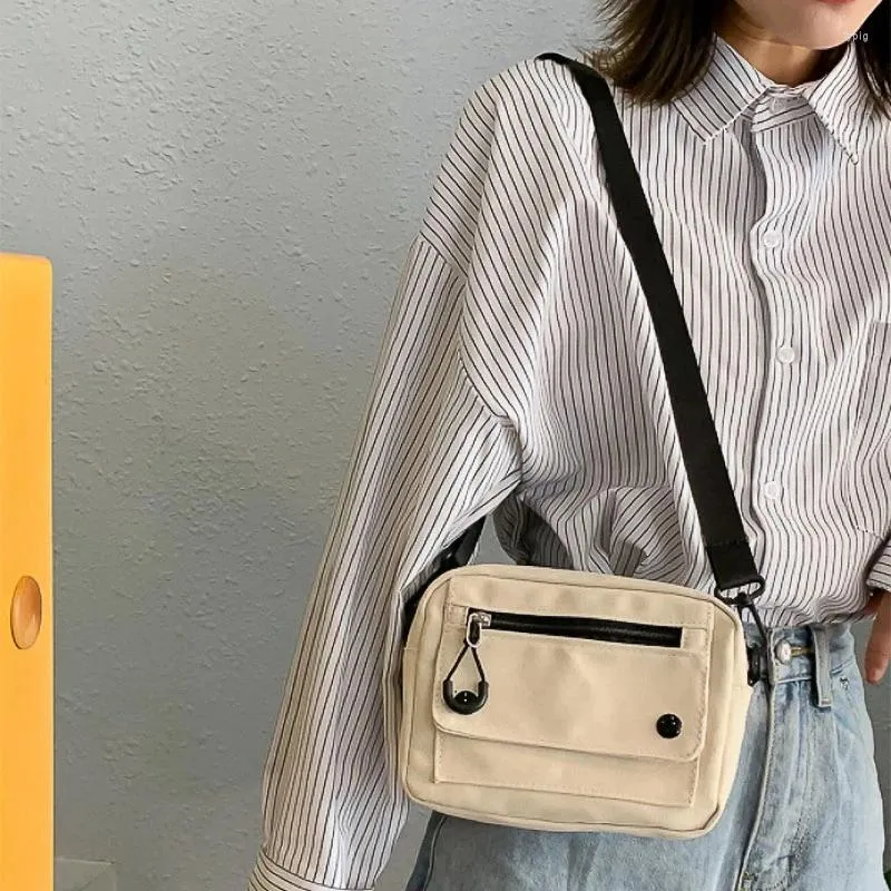 Torby DUFFEL Casual damskie torba na płótnie dziewczyna Messenger Crossbody Student Mały pojedyncze ramię telefon komórkowy