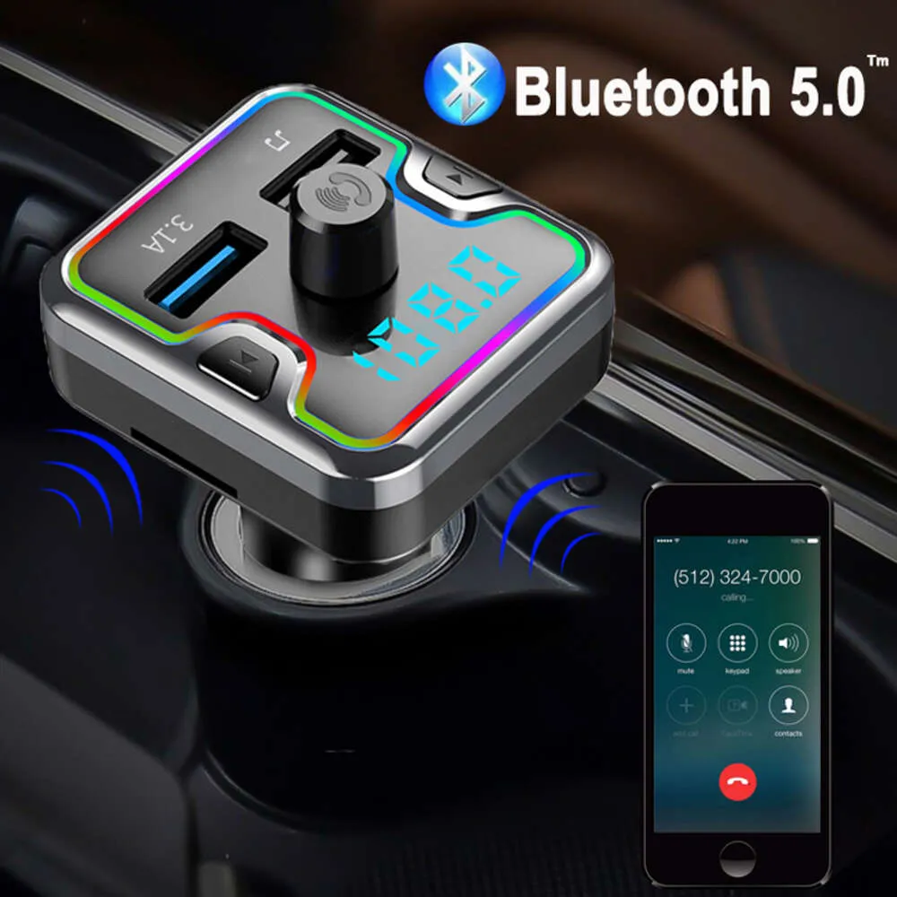 Bluetooth Car Radio Transmitter: FM Modulator Player With Bluetooth 5.0 ...