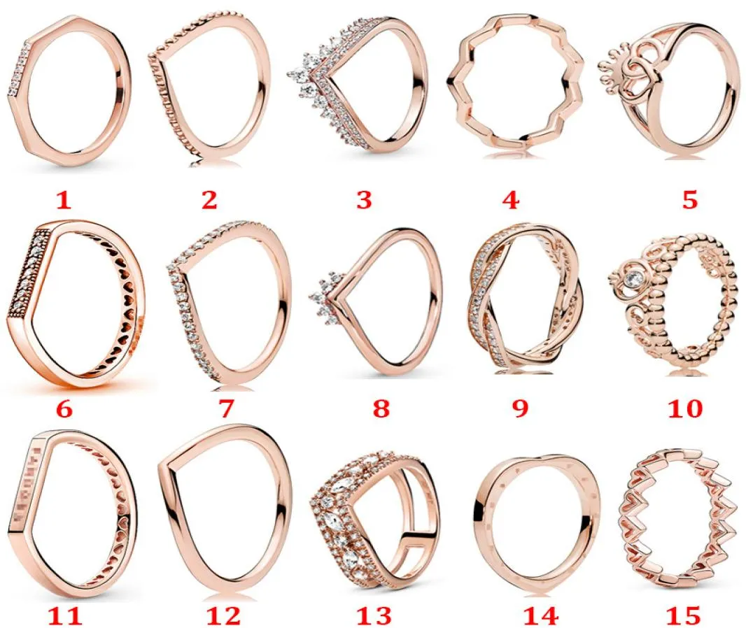 Pierścienie Diamond Women 925 Sterling Srebrne Rose Gold Wheel of Fortune Pierścień Pierścień Wisla Koronia Romantyczna Romantyczna Pierścień P Style Projektant biżuterii z oryginalnym pudełkiem 2938087