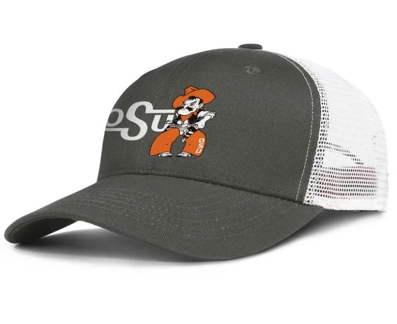 Oklahoma State Cowboys logo de football hommes et femmes réglable camionneur meshcap ajusté mode baseball personnalisé baseballh6545805