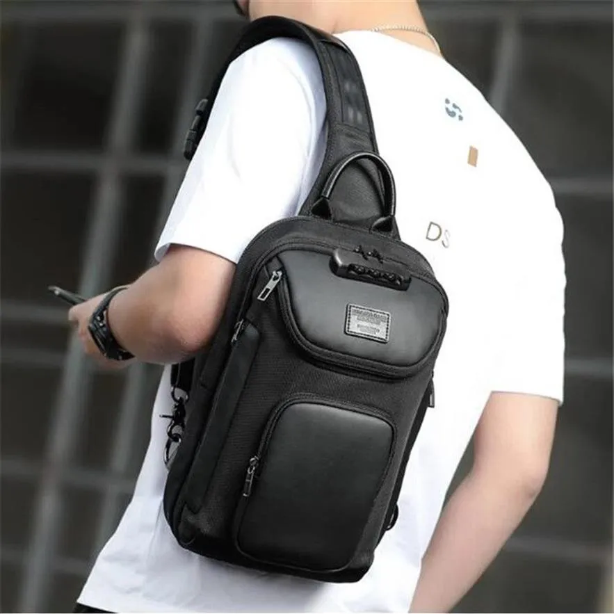 2021デザイナーハンドバッグ高品質の男性 - オックスフォード防水メンズショルダーバッグチェストバッグ短い旅行バッグ多機能289L