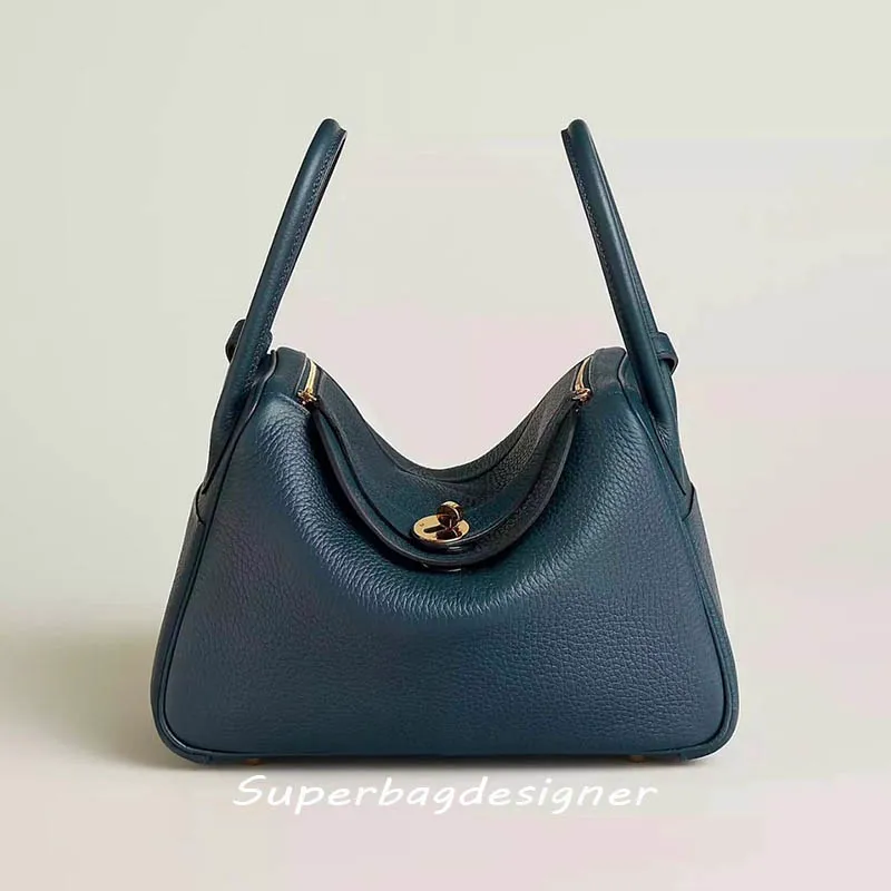 Luxury Togo Calfskin Leather Tote Bag Large Capacity Shoulder