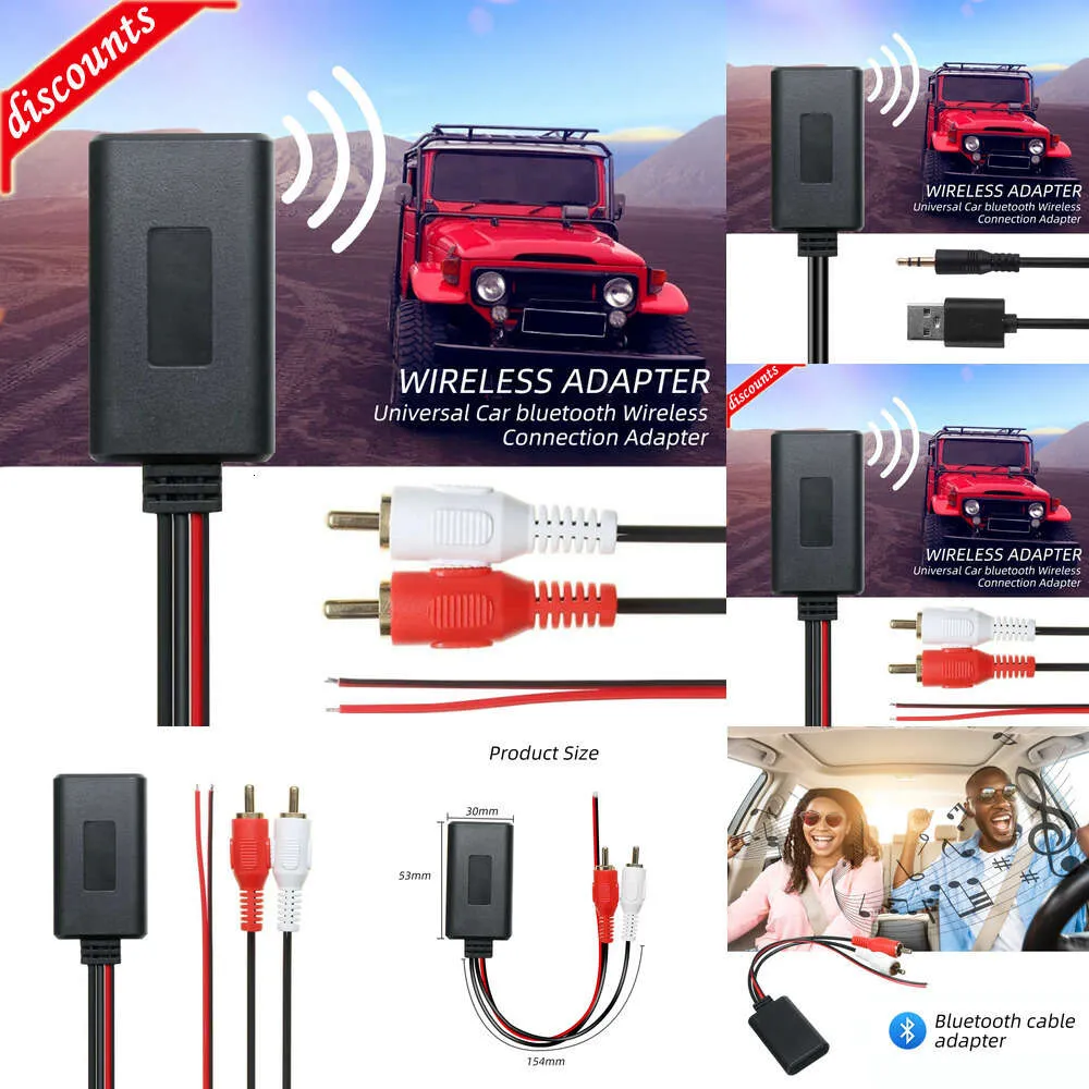 Nouveau Kit Bluetooth pour voiture, Module récepteur Bluetooth sans fil pour voiture, adaptateur AUX, son hi-fi, musique, récepteur Audio stéréo pour Interface 2RCA, ligne Audio