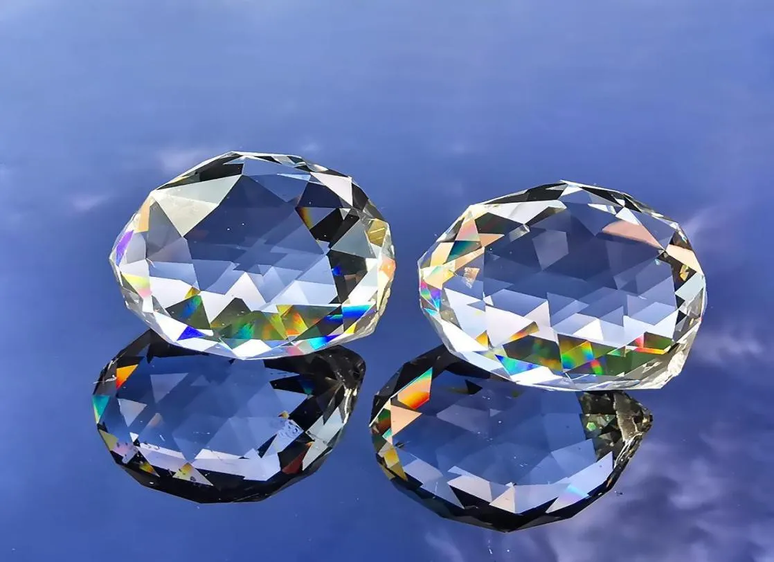 40 mm kristallen bol heldere kristallen prisma's Suncatcher kroonluchter kristallen hangers accessoires diy kralengordijn hangend ornament H jll2617687