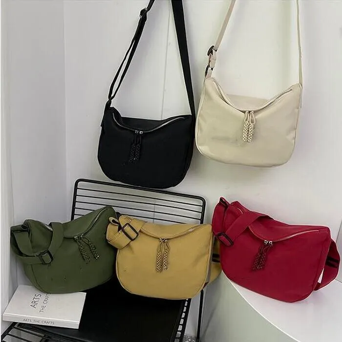 Fashion Ladies Messenger Bag Large Capacity Shopping Bags Unisex Canvas Travel Outdoor Shoulder Bag 5 Colors Women Handbag