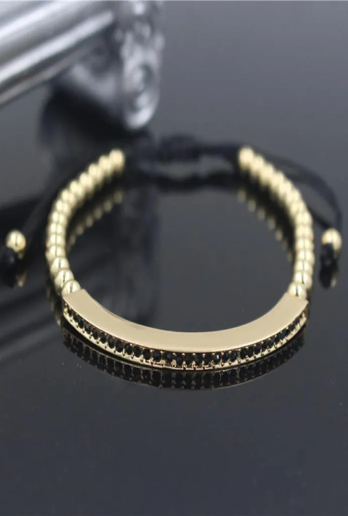 Mode Gouden Kleur Vrouwelijke Verstelbare Armbanden Armbanden Anil Arjandas Micro Pave CZ Charm Vlechten Macrame Armband Sieraden6707224