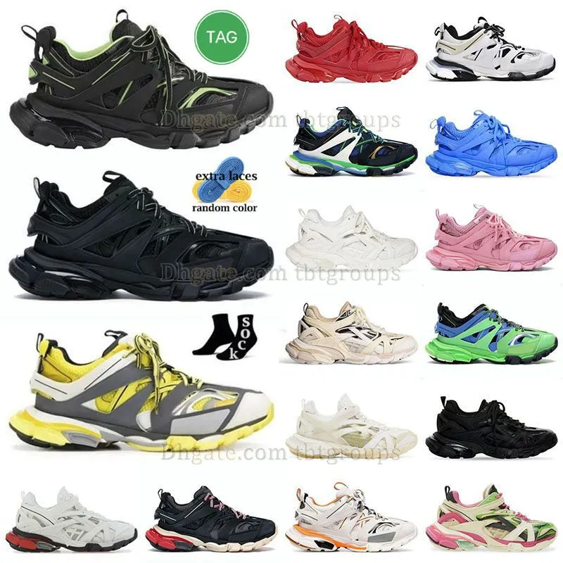 Designer Triple S Track 3.0 Casual Shoes Designer Spår Sneakers Black White Green Transparent Kväve Crystal 17FW Löpskor Menskvinnor utomhustränare