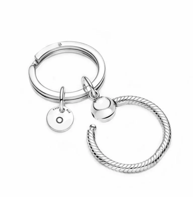 New Keychain Jewelry Women Joyas De Plata 925 Key Rings Fit Original DIY Design Fashion Gift Charms Beadeds Making Sterling Sil225v6877807