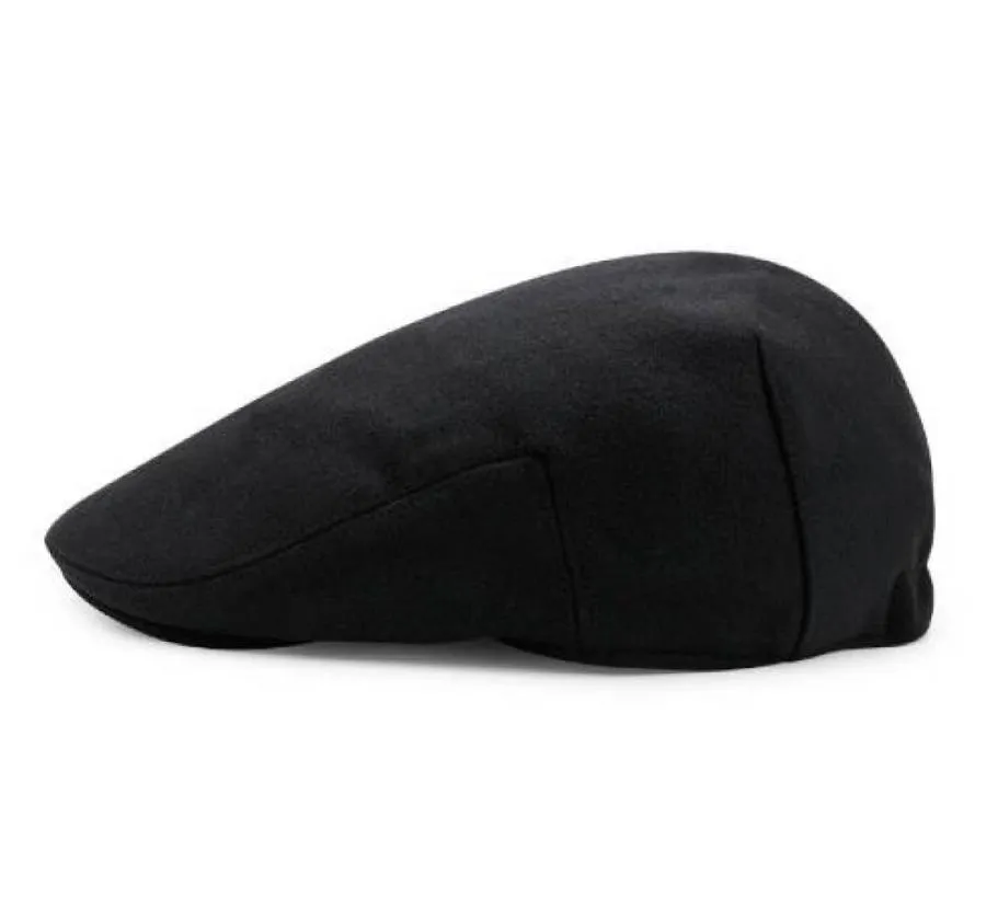 Nuovo Autunno Inverno Berretto Berretti Unisex Mens Cappelli di Cotone Solido Berretto Cappello Britannico Retro Uomo Donna Berretto Piatto di Lana Cappello Boina5261331