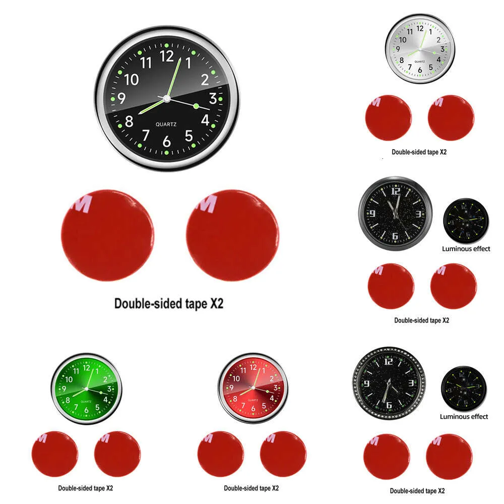 her Auto Electronics 40MM Horloge de Voiture Lumineuse étanche Mini Horloge électronique Montre à Quartz Montre de vélo Moto Montre de Tableau de Bord Automatique Horloge dans la Voiture