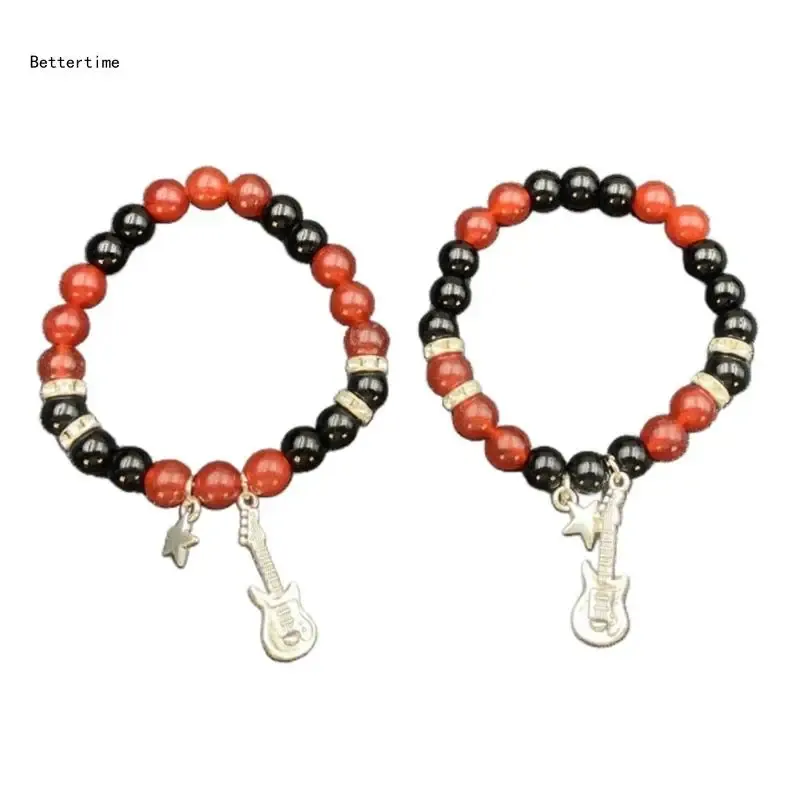 JczR.Y Halloween Spider Bracelet Set Of 2 - Matching Couple Friendship Bracelets With Heart Stone & Spider Web Charms - View #8