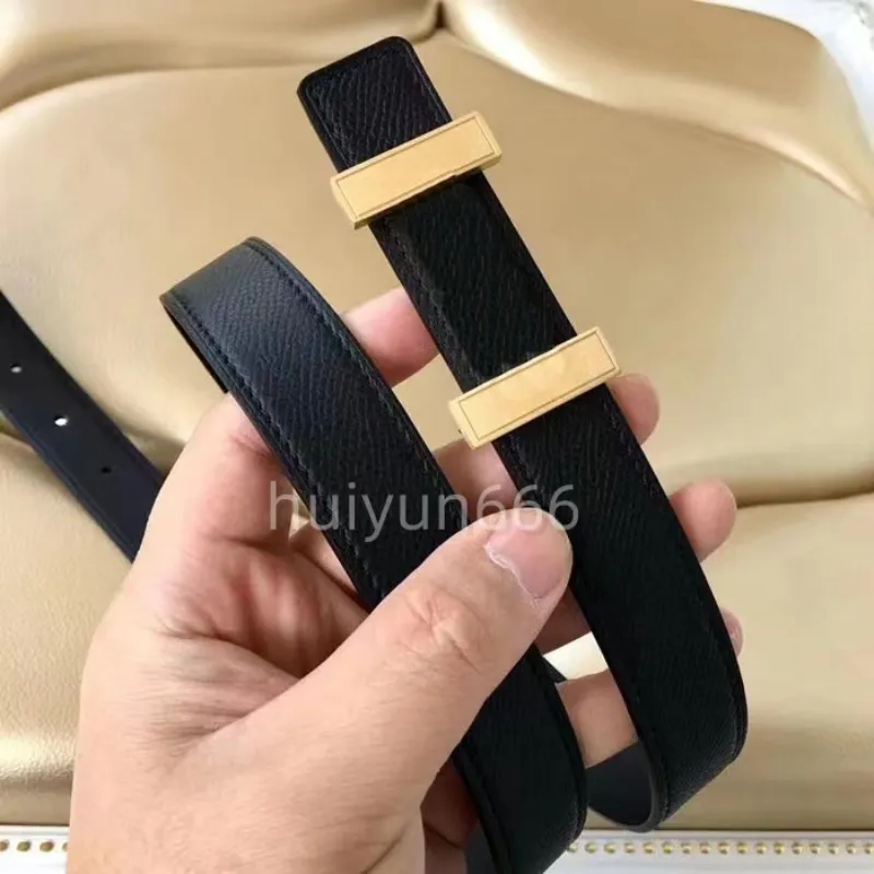 Genuine Leather cinture women Gift adjustable h belt elastic dress gold buckle Luxurys Mens designer womens belts man black Mini Width 2.5cm fashion Belt