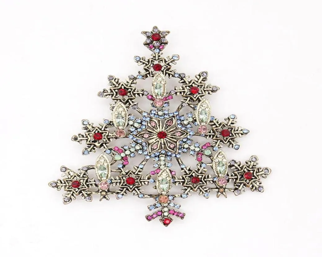 30 PCSLOT Spettame personalizzate Crystal Rhinestone Pin dell'albero di Natale grande per XMAS GiftDecoration4116135