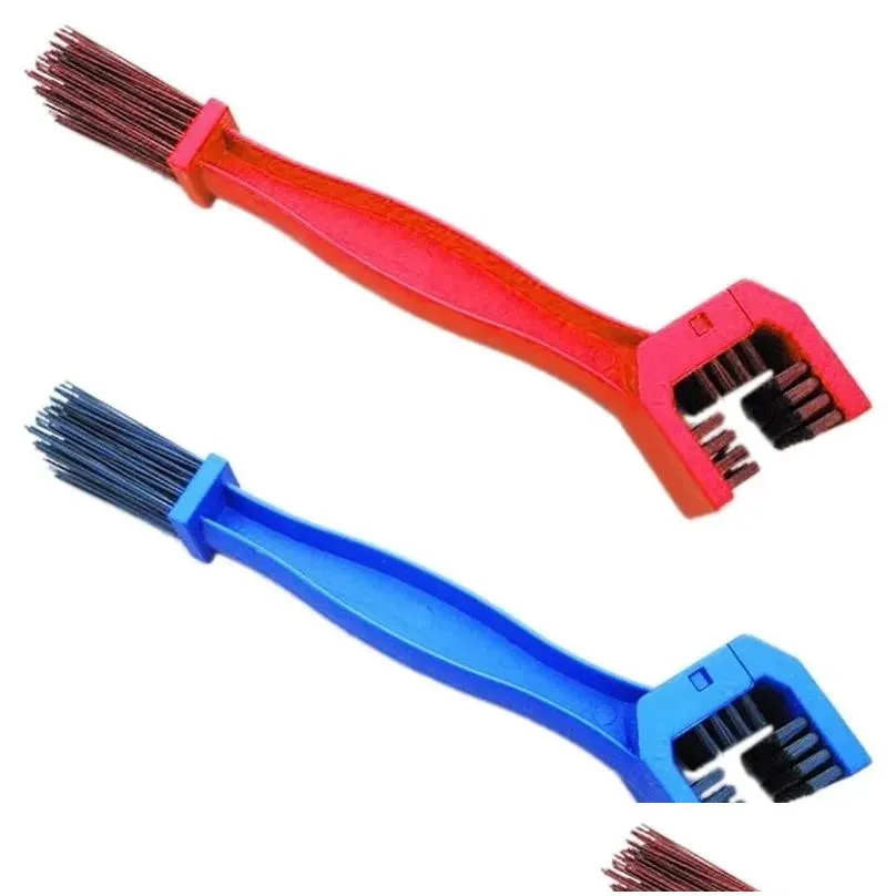 Chaînes de vélo Brosse de nettoyage de vélo Chaîne de moto Nettoyant en plastique Vélo Moto Cyclisme Propre Outil de nettoyage extérieur Drop Livraison Sports Dh4Jl