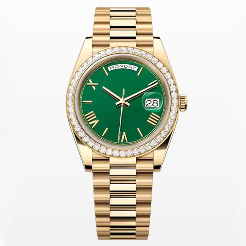 Premium 41mm Automatic Gold Watch: Stainless Steel, Classic Design ...
