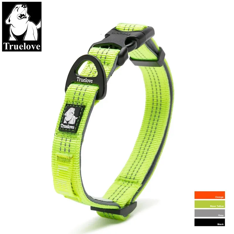 Hundetraining Obedience Truelove Halsbänder-Set, reflektierendes Halsband für kleine, mittelgroße und große Hunde, Welpen, verstellbar, gepolstert, weiches Nylon, bequemer Hals, TLC5271 231212