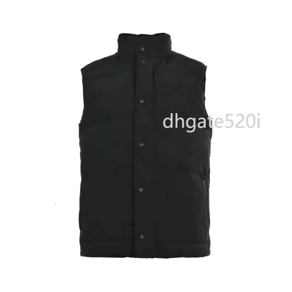 Man Vest Designer Vests Jacket från Canadian Goose Waistcoat Feather Material Loose Coat Graphite Grey Black and White Blue Fashion Trend 261 S