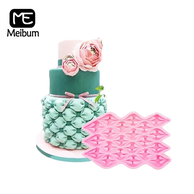 Bakningsformar Meibum Sugar Paste Silicone Fondant Molds Modeling Dessert Decor Tools Fabric Puff Polymer Clay Cake 231213