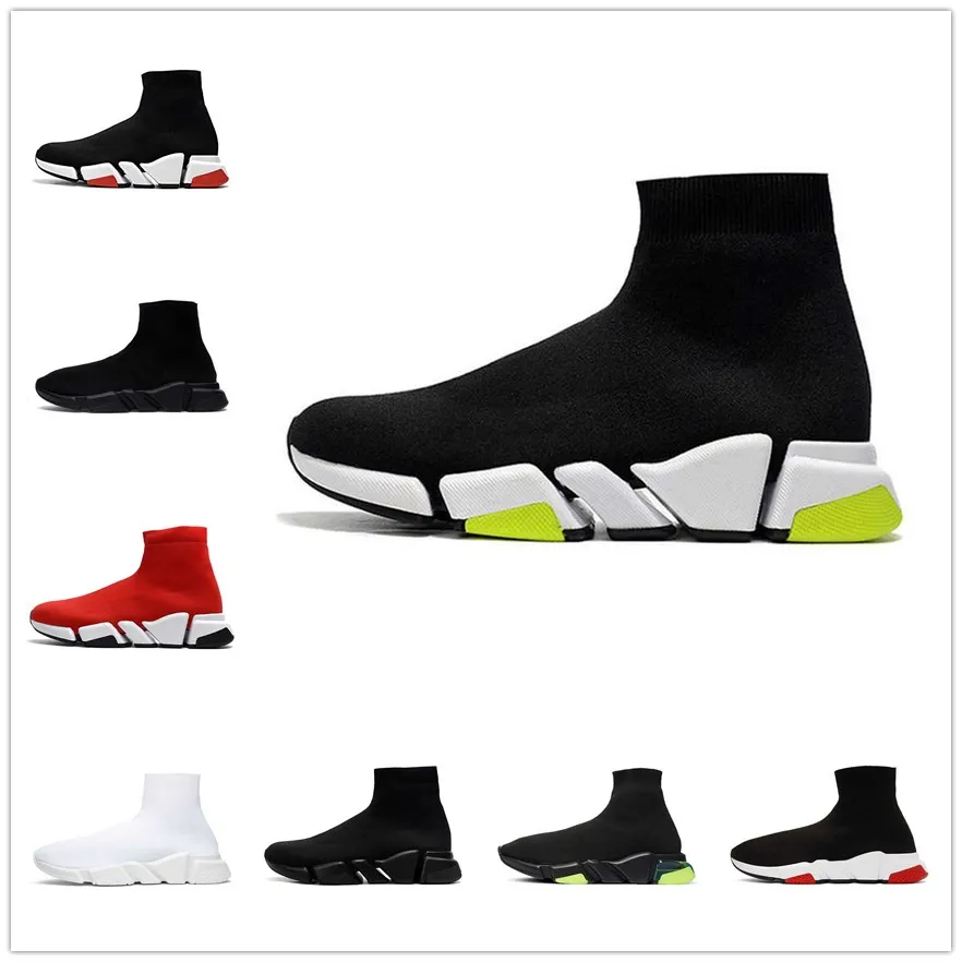 Chaussette designer chaussures femmes semelle épaisse printemps et automne bottes courtes chaussures pour hommes baskets plate-forme noir blanc semelle transparente mocassins de luxe bottes plates-forme