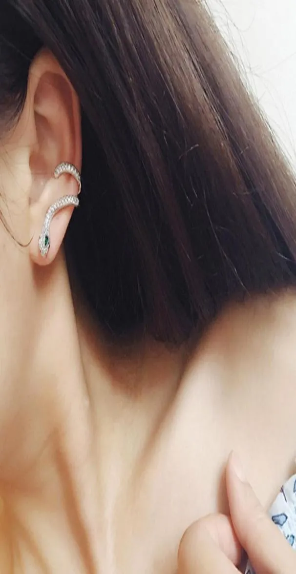 Punk Gothic Ear Cuff Earrings Women Stud Earrings 925 Silver Needle Micro Pave Cubic Zirconia Earring 18K Gold Plated Jewelry Gift9957410