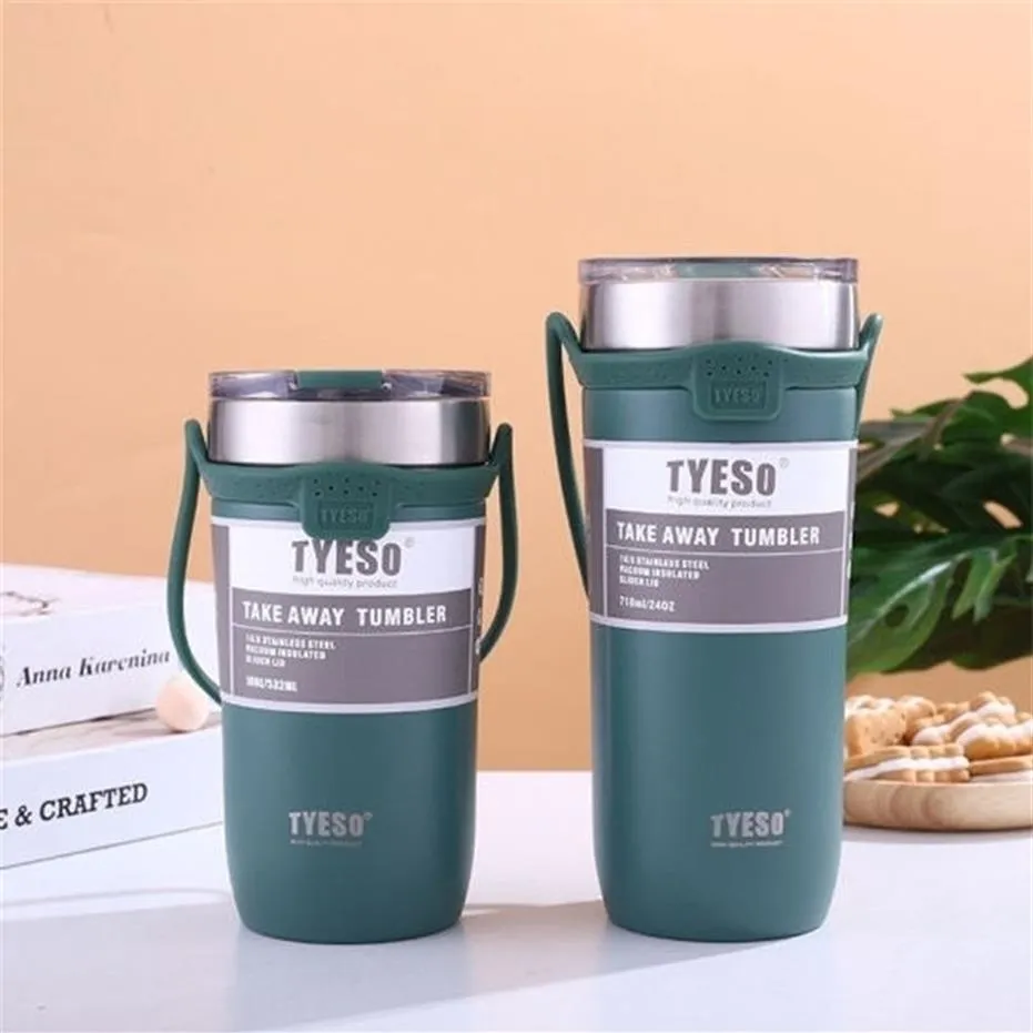 Tyeso caneca térmica garrafa térmica garrafa de água copo de vácuo tumbler drinkware garrafas térmicas para café chá copos termos tumblers frascos 2208188u