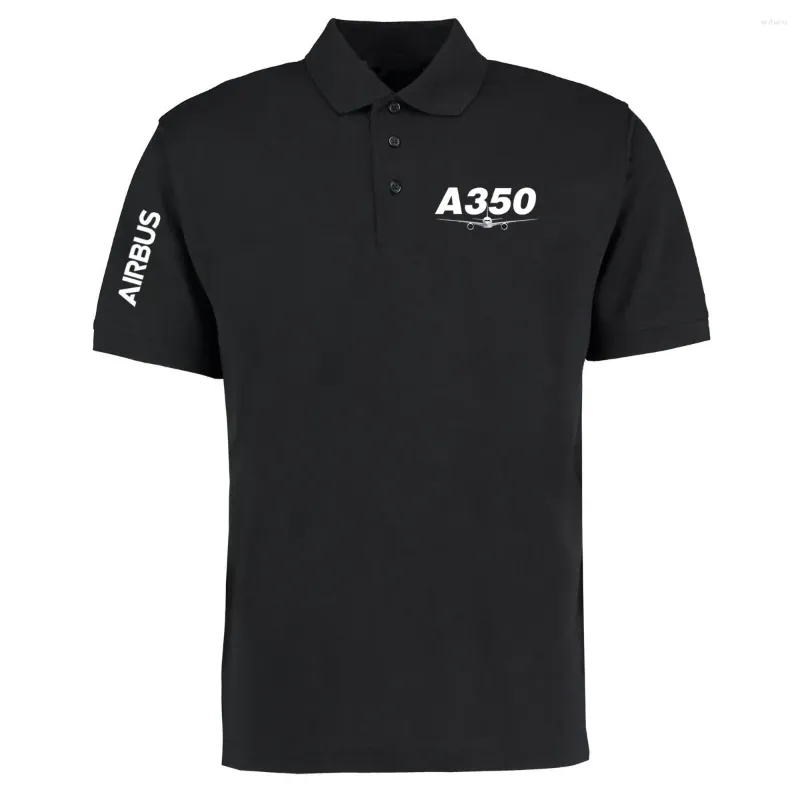 Polos pour hommes Pilotes d'avion Airbus A350 Hommes Femmes Polo Chemises en coton d'été T pour