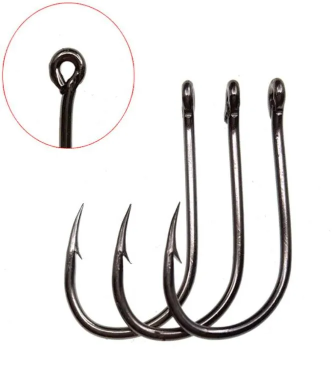 1000 Pieces Lot 10 Sizes 615 Black Ise Hook High Carbon Steel Barbed Fishing Hooks Pesca Tackle Accessories Whole SF209909419