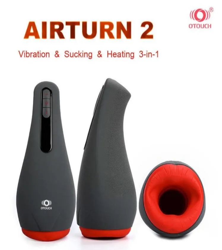 Otouch AirTurn 2 Masturbators Pussy Toy Gagina Masturbation Male Sex Toys for Men Flowjob Oral吸引加熱振動3 1 P04641171