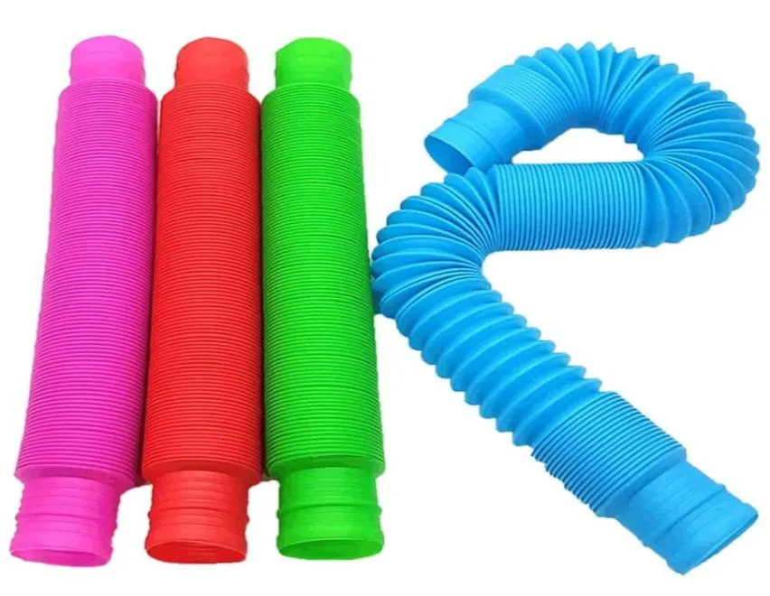 Attività per feste POP TUBES bambini autistici sfogo giocattoli sensoriali colore tubo elasticizzato divertenti giocattoli di giunzione fai-da-te8166537