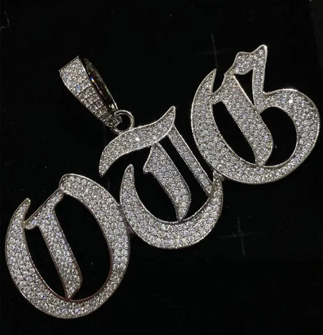 Iced Single Letters AZ Namensanhänger Halskette Micro Pave CZ Stein Hip Hop Punk Style Modeschmuck Geschenk für Männer Women5052586