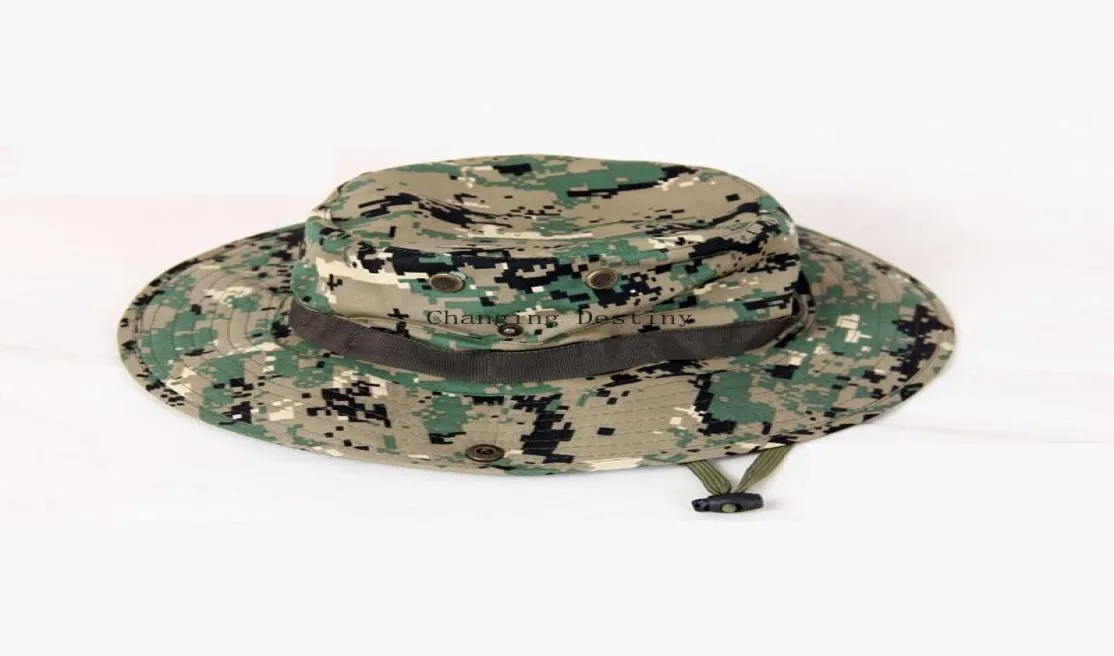 Cloches Sun Hat Panama Kova Flep Nefes Alabilir Boonie Multicam Nepal Kamuflaj Şapkaları Açık Balıkçılık Geniş Brim1829811